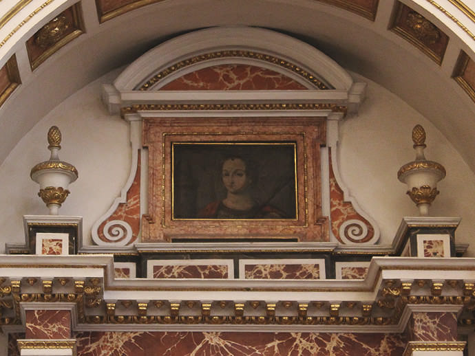 Àtic del retaule Santa Bàrbera.