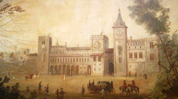 Quadre anònim on es representa el Palau Reial de València, o del Reial, s.XIX.