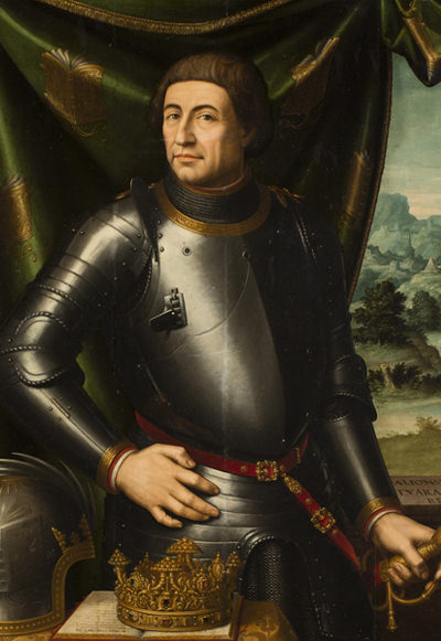 Retrat del monarca Alfons V, per Joan de Joanes Retrat del monarca Alfons V, per Joan de Joanes 1557