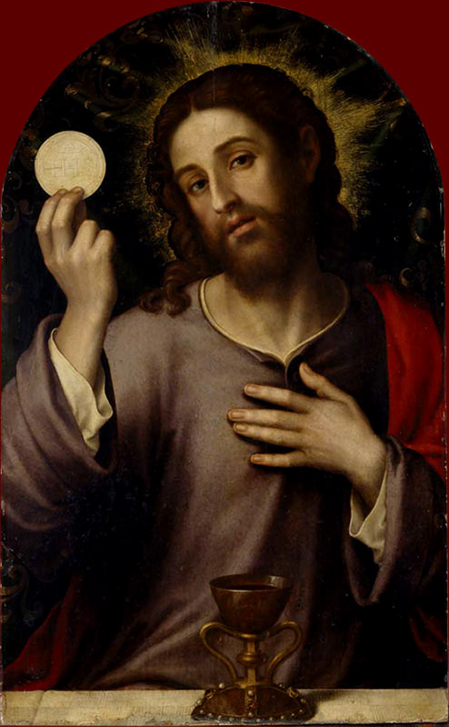 Cristo eucarístico. Juan de Juanes Siglo XVI
