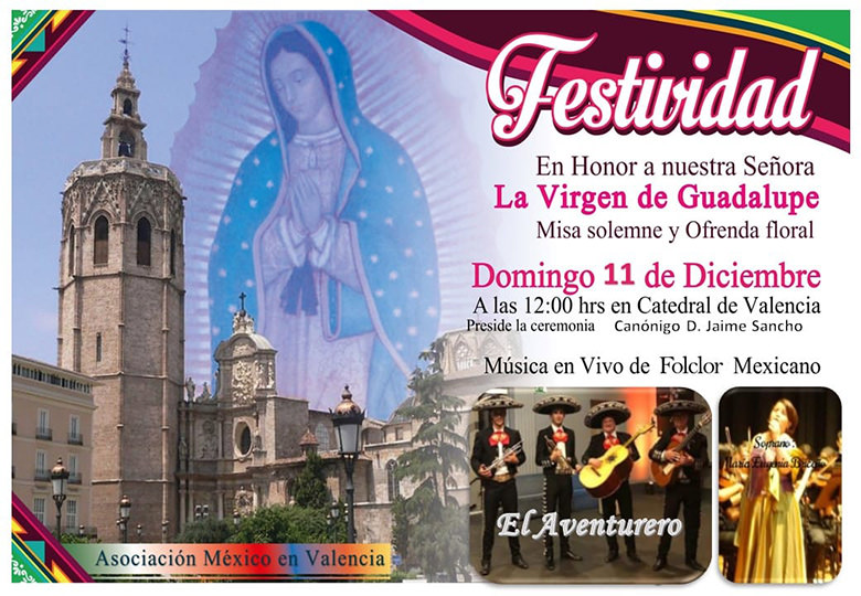 Cartel de la festividad de la Virgen de Guadalupe