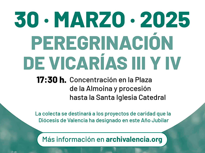 Este domingo, peregrinación jubilar a la Catedral de parroquias del área metropolitana de Valencia, Moncada y Sagunto