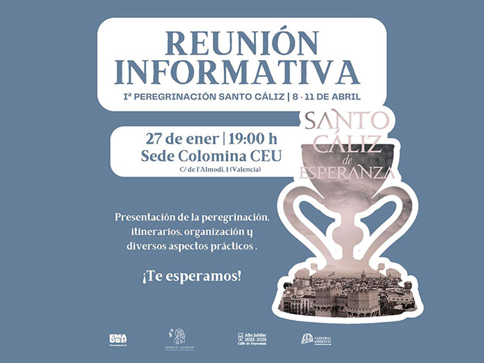 Reunión informativa, este martes, para presentar la peregrinación de jóvenes en el Jubileo del Santo Cáliz