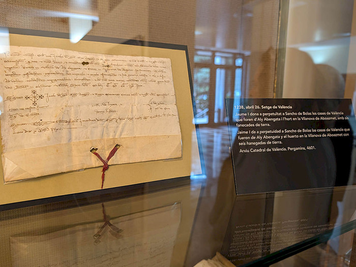 La Catedral participa en la exposición del Archivo del Reino de València sobre Jaume I en el 750 aniversario de su muerte